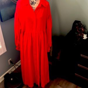 Gorgeous lightweight flowy red dress